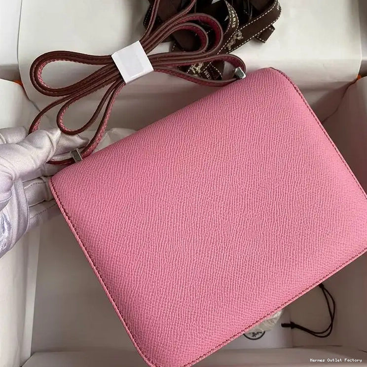 Cheap Constance Hardware Hermes Bag Epsom Leather In Pink Palladium 0421